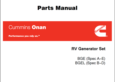 BGE parts manual