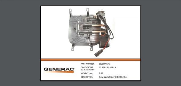 Generac 20 KW mixer with stepper motor OJ00990SRV