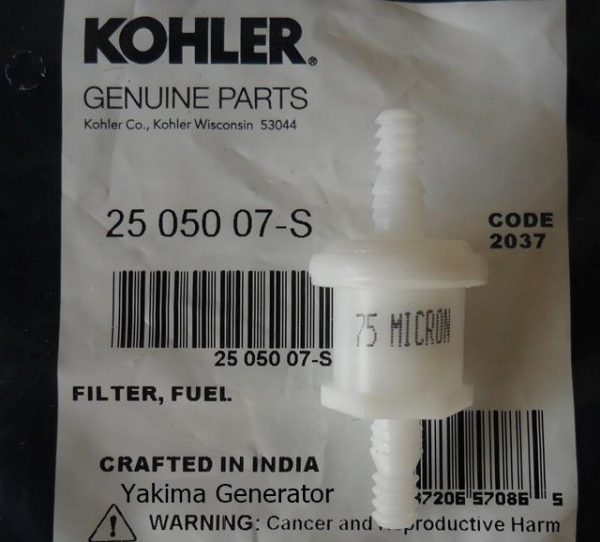 Kohler 75 micron fuel filter 2505007-s